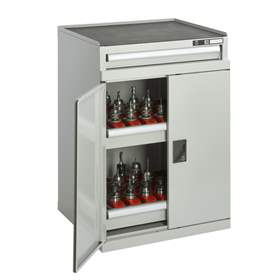 Box container - dulap pentru unelte, scule și instrumente CNC, lxLxH: 731x620x1010 mm, corp gri RAL7035/ușă gri RAL7035