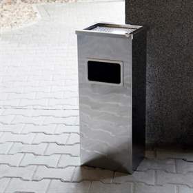 Kombiascher MIRAGE aus Edelstahlblech in glänzender Ausführung, H: 690 mm, Volumen 22 l