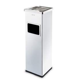 Nerezový koš s popelníkem MIRAGE, objem 22 l, výška 690 mm, povrch matný