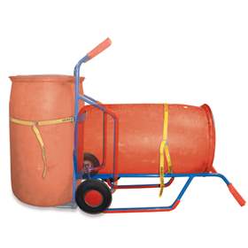 Fasskarre VARIOfit für 120- bis 220-Liter-Kunststofffässer, Traglast 250 kg, Luftreifen
