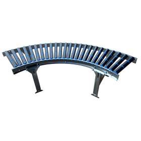 Rollenbahn mit Kunststoffrollen (Achsabstand 80 mm), Kurve 90° - Innendurchmesser 800 mm