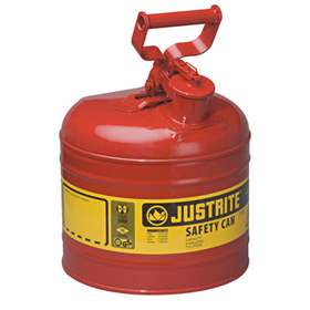 Sicherheitsbehälter, Stahlblech, Rot lackiert, Volumen 7,5 Liter