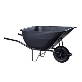 Kolečko stavební, černá plastová nádoba, objem 120 l