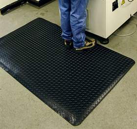 Arbeitsplatzmatte Deckplate 0,9 x 0,6 m, Schwarz