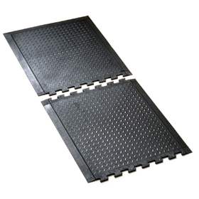 Arbeitsplatzmatte Comfort-Lok 0,8 x 0,7 m, Schwarz - Endstück