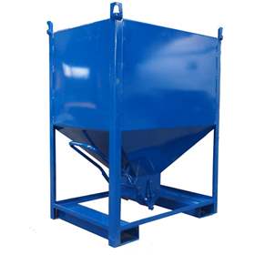 Trichter-Container, Volumen 1000 l, Traglast 700 kg, blau RAL5010