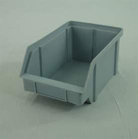 Sichtlagerkasten TechBox, 440 x 285 x 210 mm, Farbe Grau