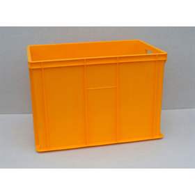Kunststoff-Stapelbehälter Euro400, 600 x 400 x 410 mm, Wände geschlossen, Farbe orange