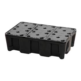 Záchytná vana plastová s roštem, objem 25 l, 600x400 mm, černá