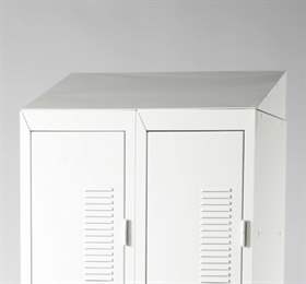 Schrägdach für den zerlegten Spindschrank 2x300 mm, Lichtgrau RAL7035