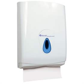 Zásobník na jednotlivé papírové ručníky. TOP. Obsah 500 ks. Barva průzoru modrá.