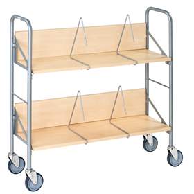 Ordnerwagen, 2 neigbare Böden, Traglast 50 kg, LxBxH: 900x300x920 mm