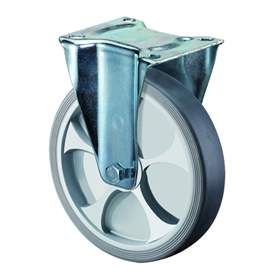 Industrie Bockrolle mit Thermoplastischen Gumireifen, Gleitlager, Durchm. 100 mm