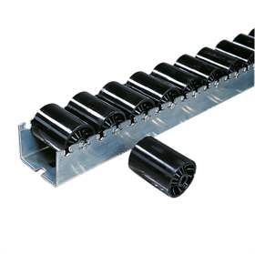 Paletten-Transport-Rollenleiste 2,4 m, Kunststoff-Zylinderrollen