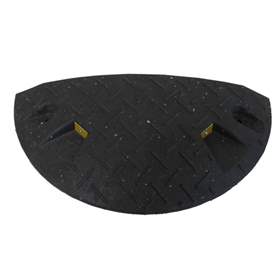 Fahrbahnschwelle für Richtgeschwindigkeit bis 10 km/h, Endelement 215 mm, Farbe Schwarz