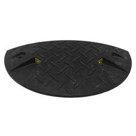 Fahrbahnschwelle für Richtgeschwindigkeit bis 20 km/h, Endelement 215 mm, Farbe Schwarz