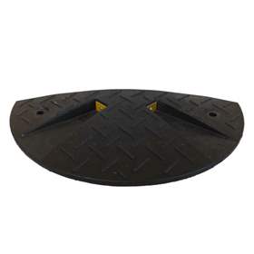 Fahrbahnschwelle für Richtgeschwindigkeit bis 30 km/h, Endelement 215 mm, Farbe Schwarz