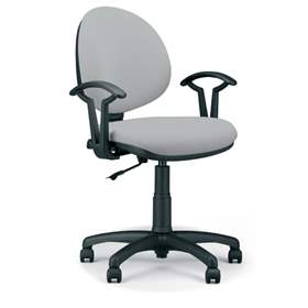 Moderner Bürostuhl SMART mit Armlehnen, Bezugsmaterial Basic - Farbe lichtgrau