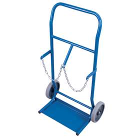 Gasflaschenwagen VARIOfit, für 2 Flaschen mit 140 mm Durchmesser, Vollgummibereifung