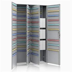 Schlüsselschrank, 860 Haken, HxBxT: 1300 x 730 x 250 mm