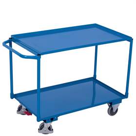 Tischwagen VARIOfit mit 2 Wannenböden, 1000 x 600 mm, Tragfähigkeit 250 kg