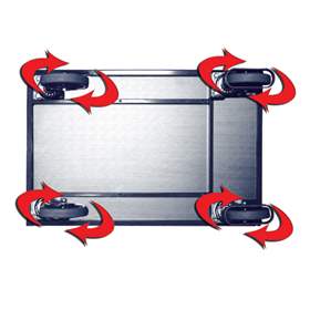 4 Lenkrollen (Mehrpreis für 1 Satz = 4 Stück) - Muss mit Wagen bestellt werden!