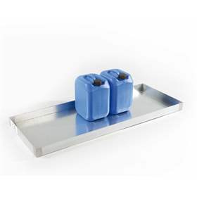 Auffangwanne für Kleingebinde, verzinkt, ohne Lochblechrost, Auffangvolumen 40l, 1200 x 600 mm