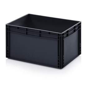 Eurobehälter ESD, Anthrazit, 600 x 400 x 320 mm