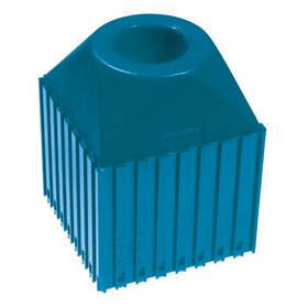 Kunststoff-Box für Werkzeuge mit Kegelschaft ISO 30, Modul 8x8, Farbe blau.