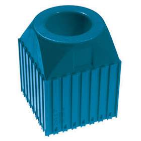 Kunststoff-Box für Werkzeuge mit Kegelschaft ISO 40, Modul 8x8, Farbe blau.