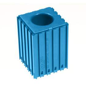 Kunststoff-Box zum Ablegen von Spannzangen mit Durchmesser 27,5 mm - K 28, Modul 5x5, Farbe blau-