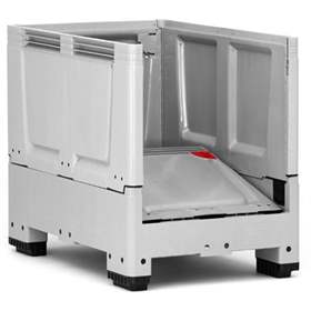 BigBox klappbar aus Polyethylen, Vollwand, 1200 x 800 x 1000 mm, mit Füßen