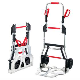 Transportkarre RuXXac-Jumbo, klappbar, 250 kg, Schaufel 592 x 420 mm, PU-Räder 215 mm