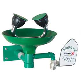 Augendusche mit 2 Brauseköpfen und Becken