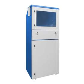 Computer Schrank mit Schutz IP54, HxBxT: 1700x740x590 mm, Blau RAL5005/ Grau RAL7035