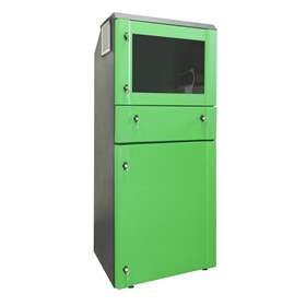 Computer Schrank mit Schutz IP54, HxBxT: 1700x740x590 mm, Anthrazit RAL7016/ Grün RAL6018