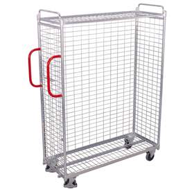 Kommissionierwagen VARIOfit, Drahtgitter verzinkt, BxTxH: 1435x490x1820 mm, Tragfähigkeit 300 kg