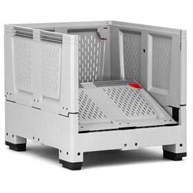 BigBox klappbar aus Polyethylen, mit Lüftungsschlitzen, 1200 x 1000 x 1000 mm, mit Füßen