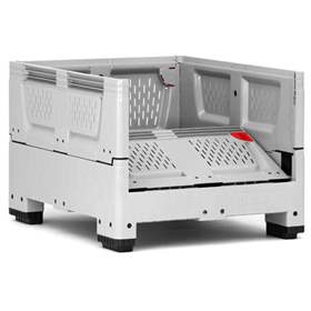 BigBox klappbar aus Polyethylen, mit Lüftungsschlitzen, 1200 x 1000 x 790 mm, mit Füßen