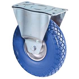Transport-Bockrolle, blaues Polyurethan, Durchm. 260 mm, Traglast 160 kg