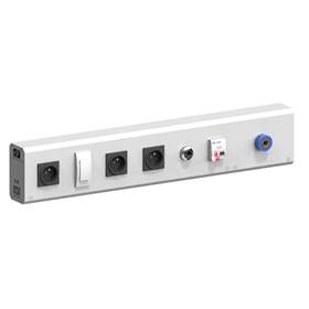 Elektrolišta s pneumatickou rychlospojkou pro uchycení ke stolu, nebo panelu, 3x 230V/10A, 1x RJ45
