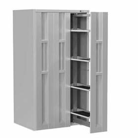 Dulap de atelier cu 3 sertare verticale extractibile, 12 etaje, HxLxl: 1950x1044x790 mm, gri RAL7035