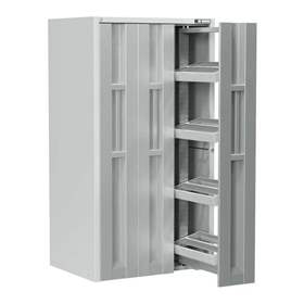 Dulap de atelier cu 3 sertare verticale extractibile, poliță (CNC), HxLxl: 1950x1044x790 mm, gri RAL7035