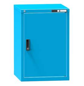 Dílenská skříňka KOMBI, v x š x h: 840 x 578 x 630 mm, 1 x dvířka, barva modrá RAL5012