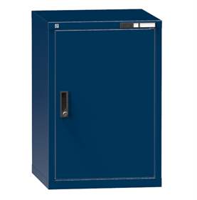 Dílenská skříňka KOMBI, v x š x h: 840 x 578 x 630 mm, 1 x dvířka, barva tmavě modrá RAL5010