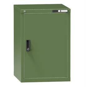 Dílenská skříňka KOMBI, v x š x h: 840 x 578 x 630 mm, 1 x dvířka, barva zelená RAL6011