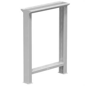 Werkbankfuß, Höhe 840 mm, Tiefe 603 mm, grau RAL7035