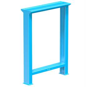 Podnože dílenských stolů, pevné, výška 840 mm, hloubka 703 mm, barva modrá RAL5012