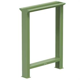 Podnože dílenských stolů, pevné, výška 840 mm, hloubka 703 mm, barva zelená RAL6011