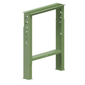 Podnože dílenských stolů, výškově stavitelné, výška 630 - 1125 mm, hloubka 610 mm, barva zelená RAL6011